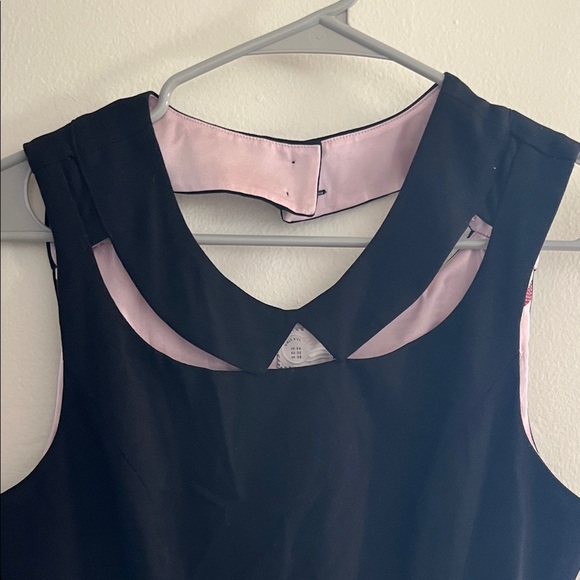 Anthropologie Black and Pink Mini Dress - Picture 2 of 9